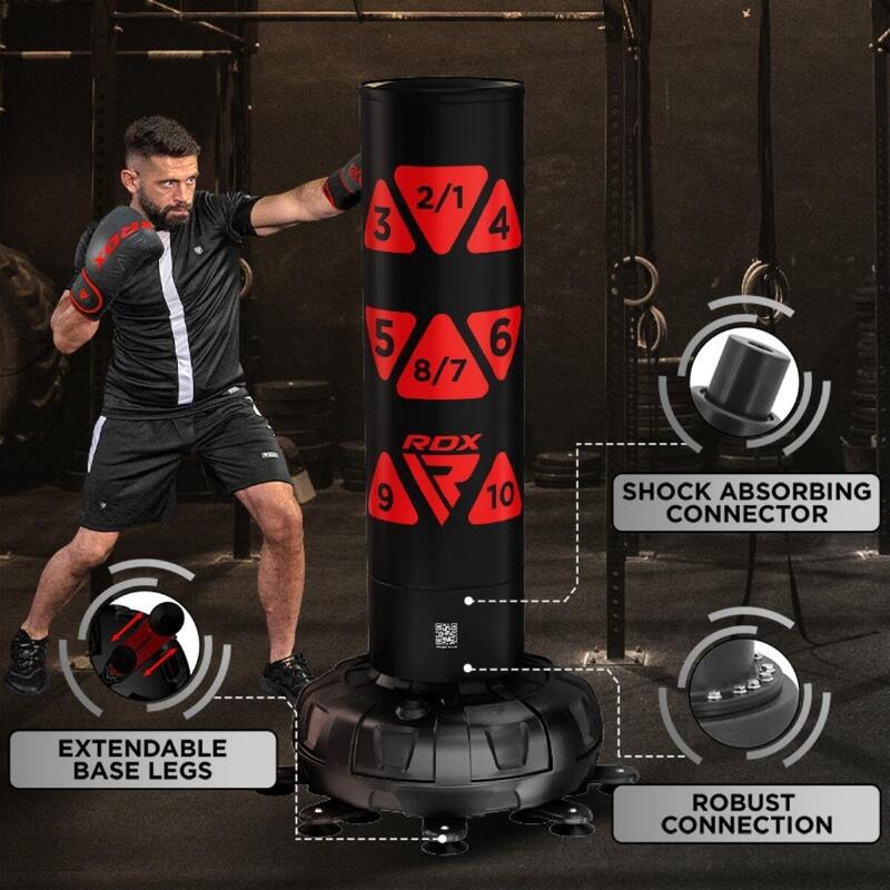 Sac Box Podea RDX KT Ronin 2-în-1 cu Mănuși Incluse - Roșu, 6FT