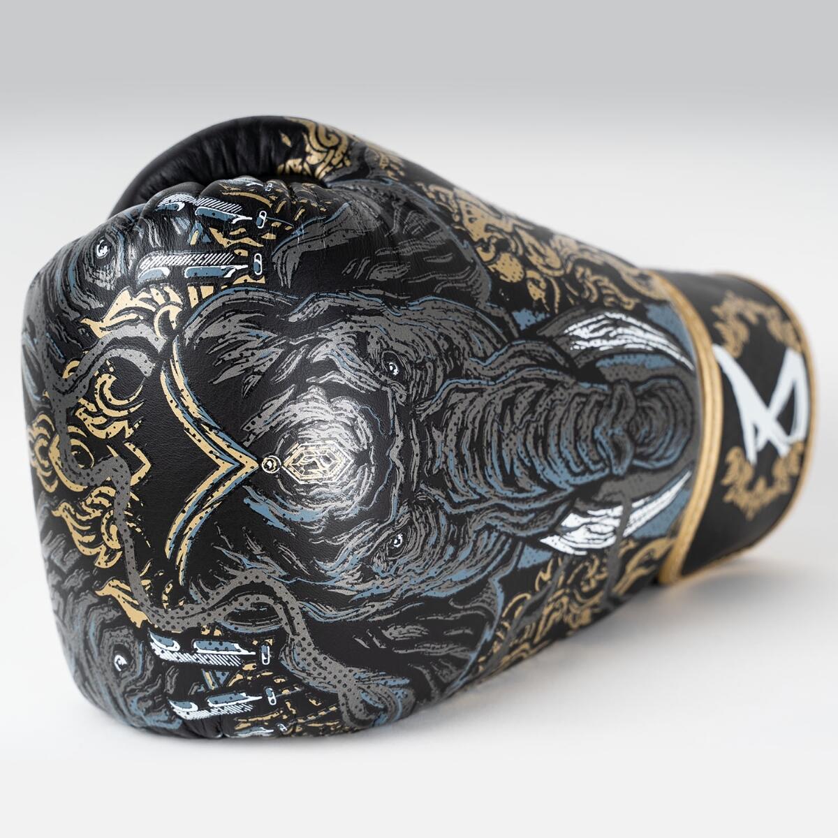 Gants de boxe 8 WEAPONS – Noir/Or – 16 Oz – Three Elephants 2.0 13/15