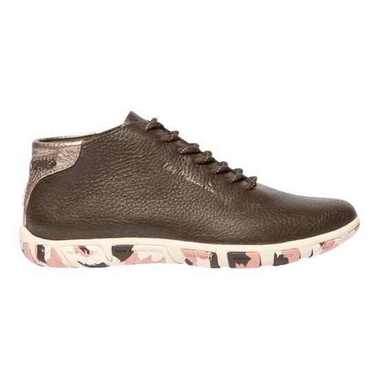 Tennis - Lifestyle - Femme - Hautes, cuir, lacets - JUHAYNA - Choco/bronze