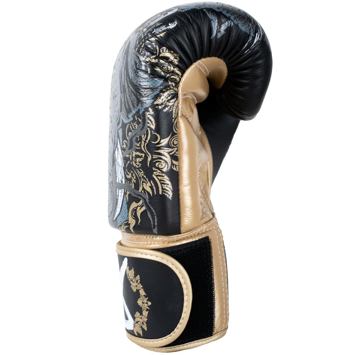 Gants de boxe 8 WEAPONS – Noir/Or – 16 Oz – Three Elephants 2.0 11/15
