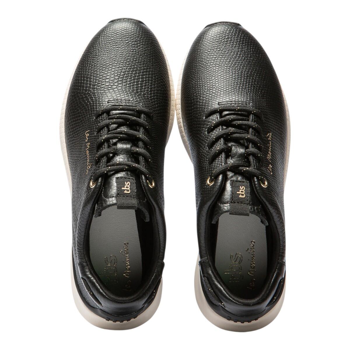 Chaussures - Running - Femme - Confort, cuir, talon 30 mm - JAZZRUN - Noir 3/4