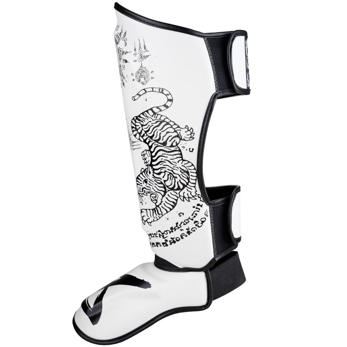 8 WEAPONS Shin Guards - Sak Yant Tigers white XL 15/15