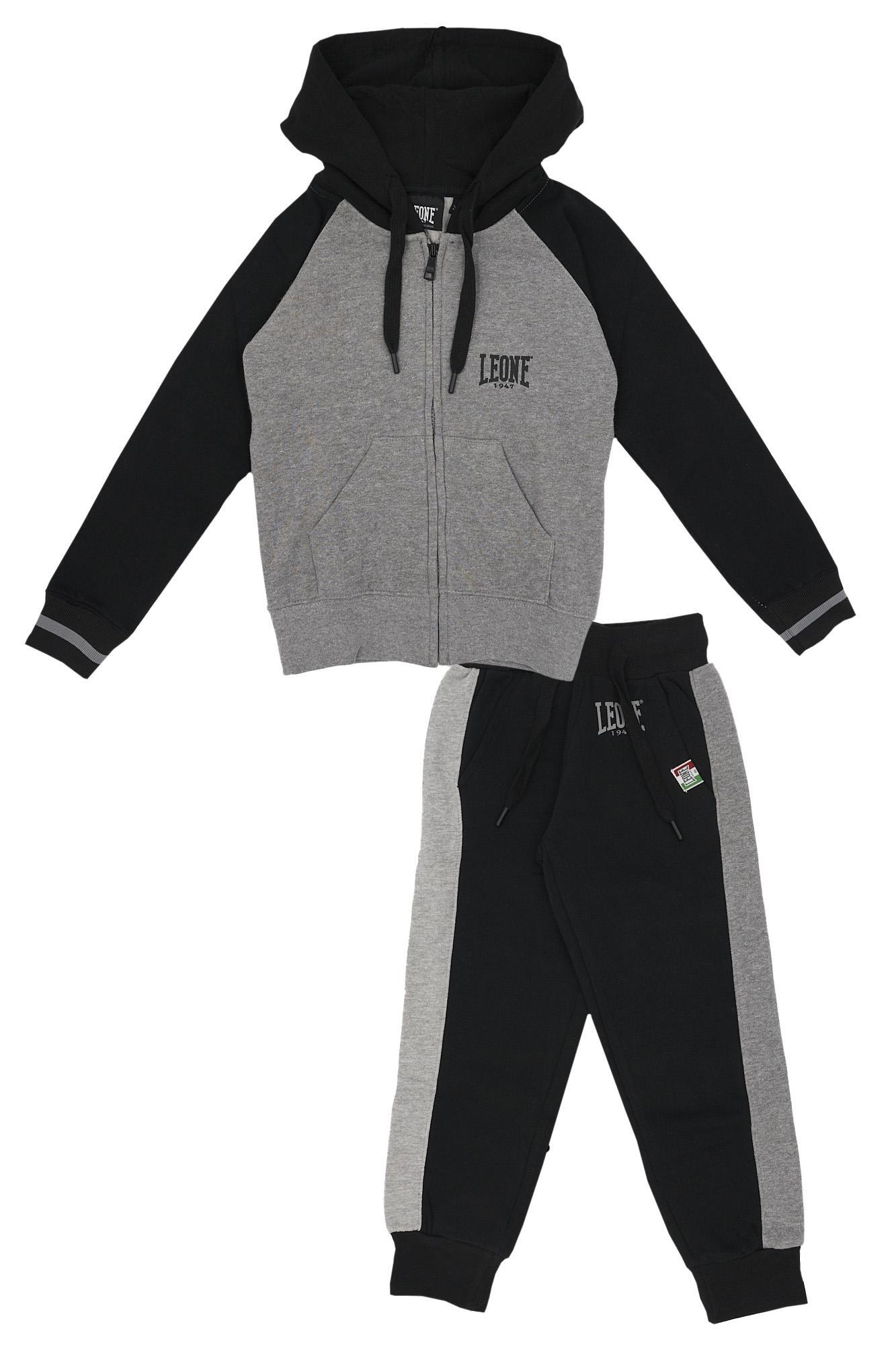 Conjunto infantil Leone 1947 Apparel com capuz, fecho e pequeno logo Basic 2/3