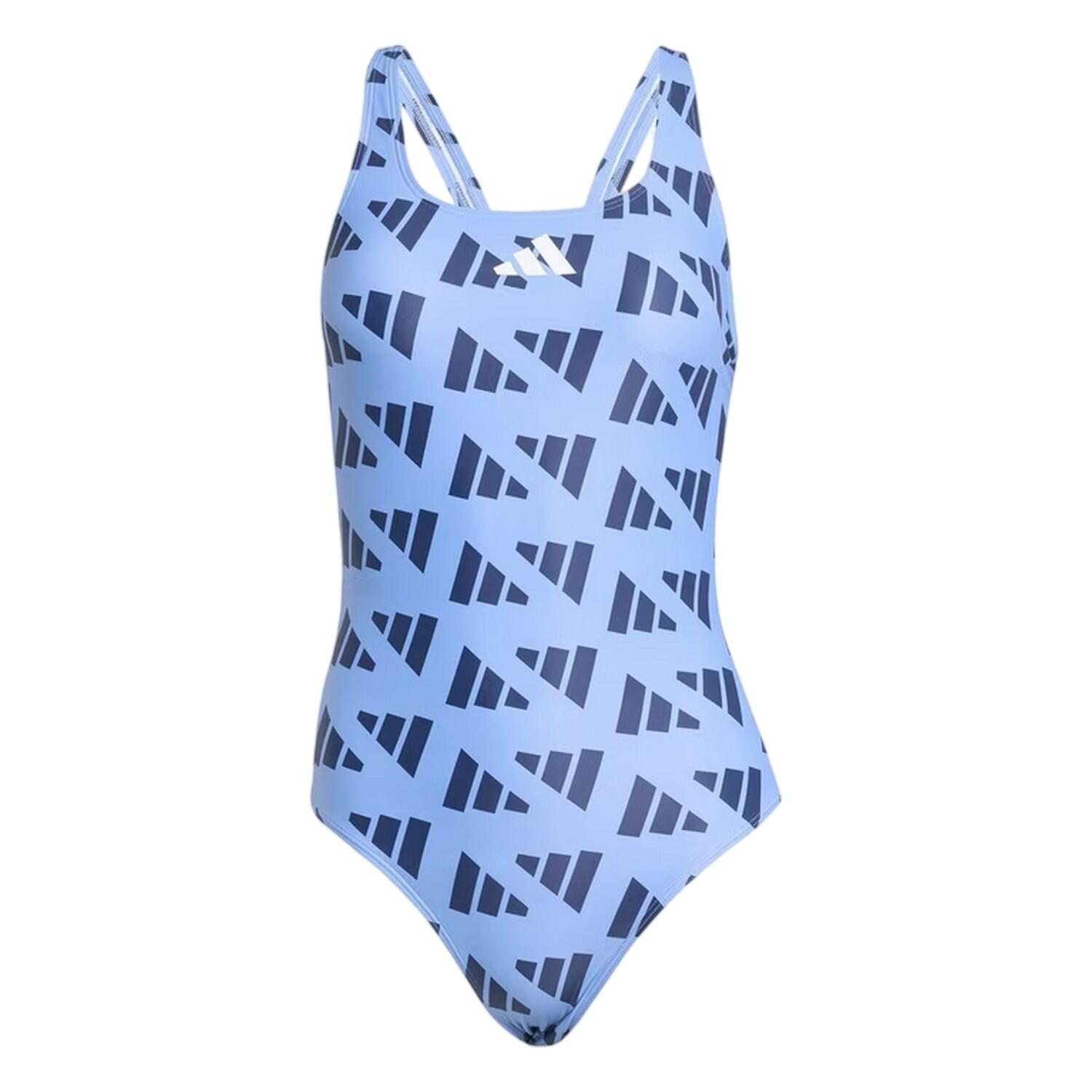 Adidas Womens/Ladies All Over Logo One Piece Swimsuit