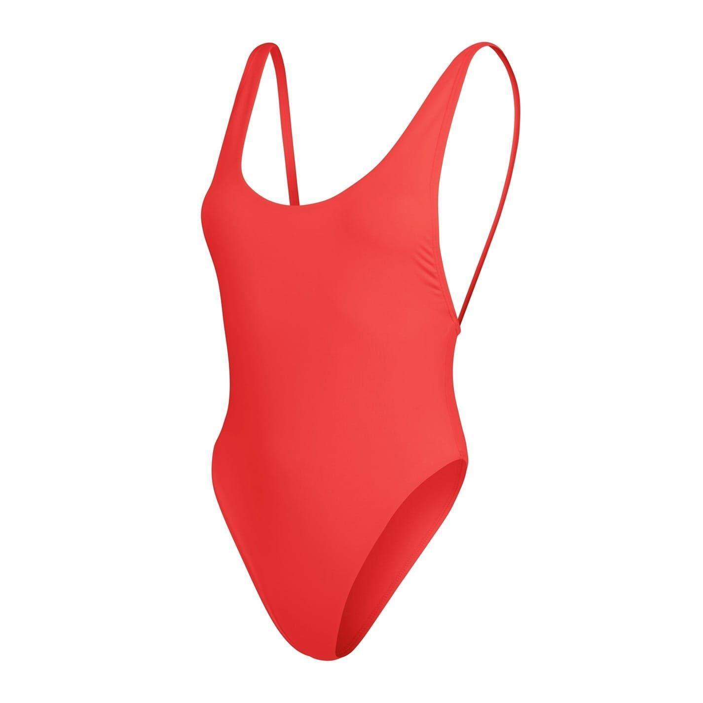 Speedo Womens/Ladies Solid Scoop Neck One Piece Swimsuit