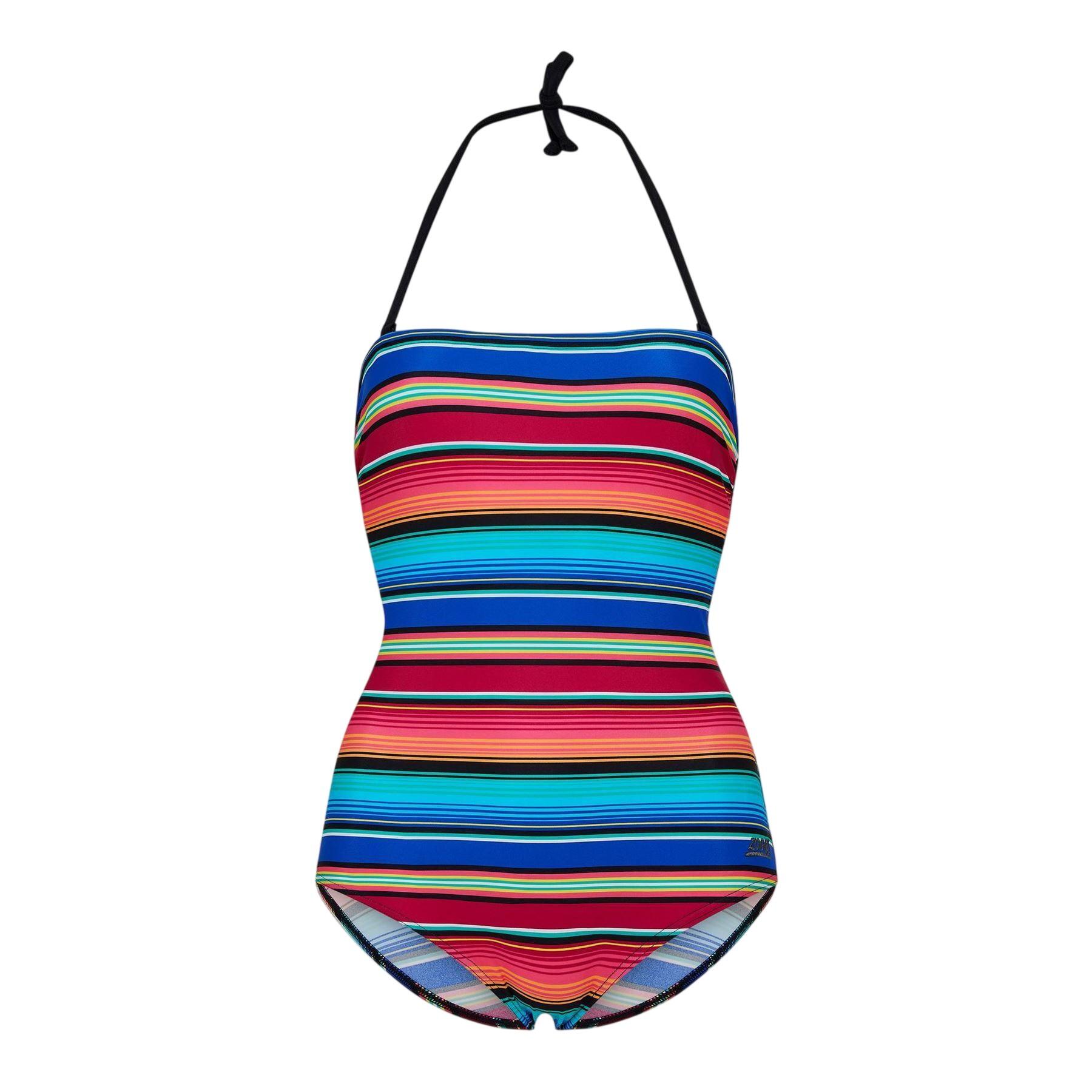 Zoggs Womens/Ladies Mexicali Striped Strapless One Piece Swimsuit