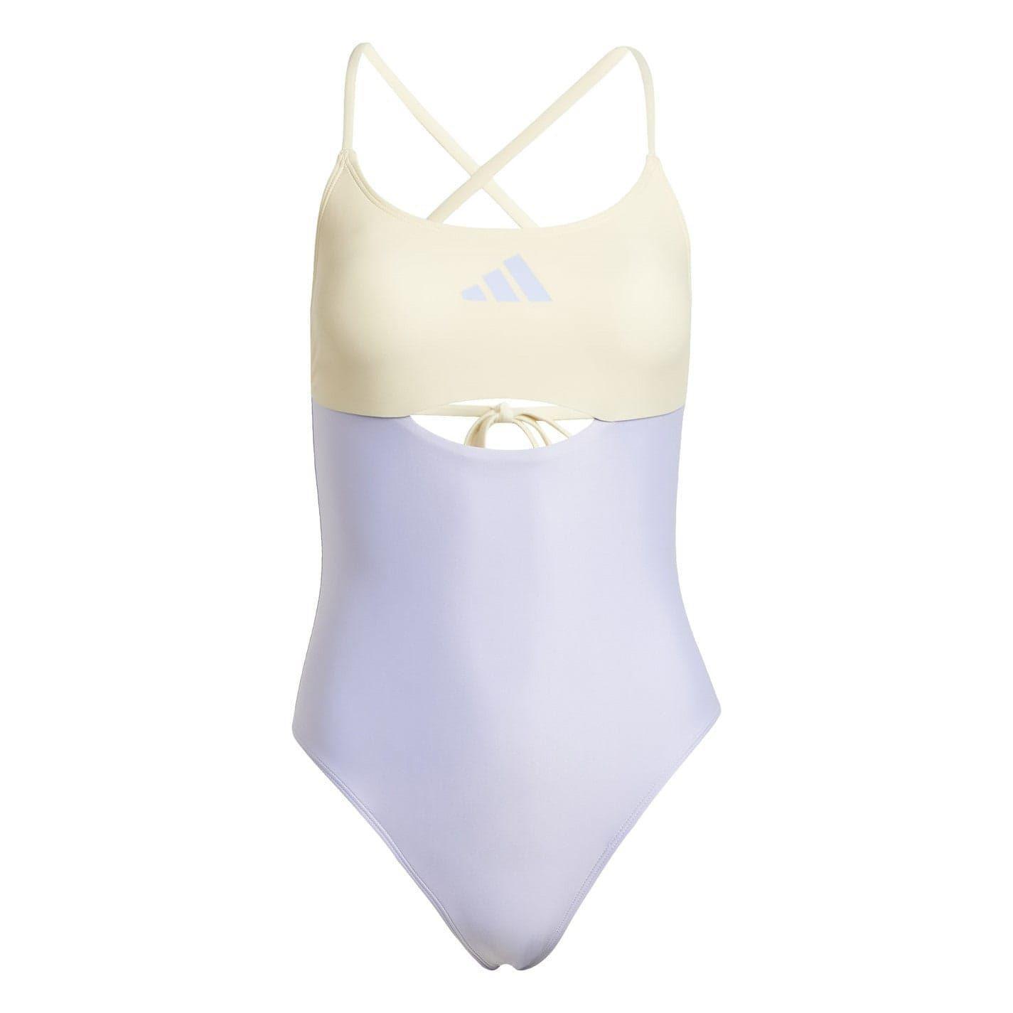 Adidas Womens/Ladies Colour Block X Back One Piece Swimsuit