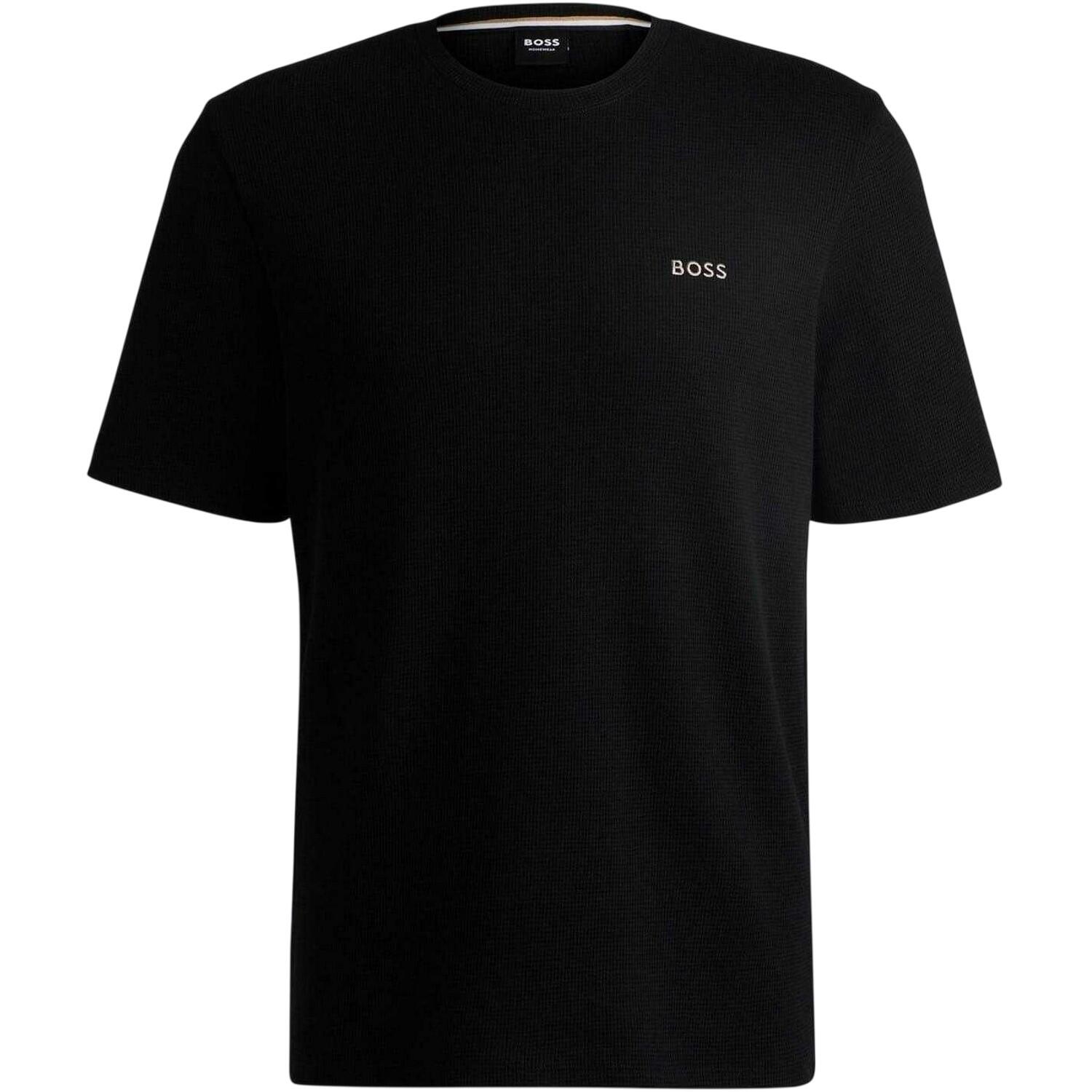 Boss Mens Waffle Knit Classic Short-Sleeved T-Shirt
