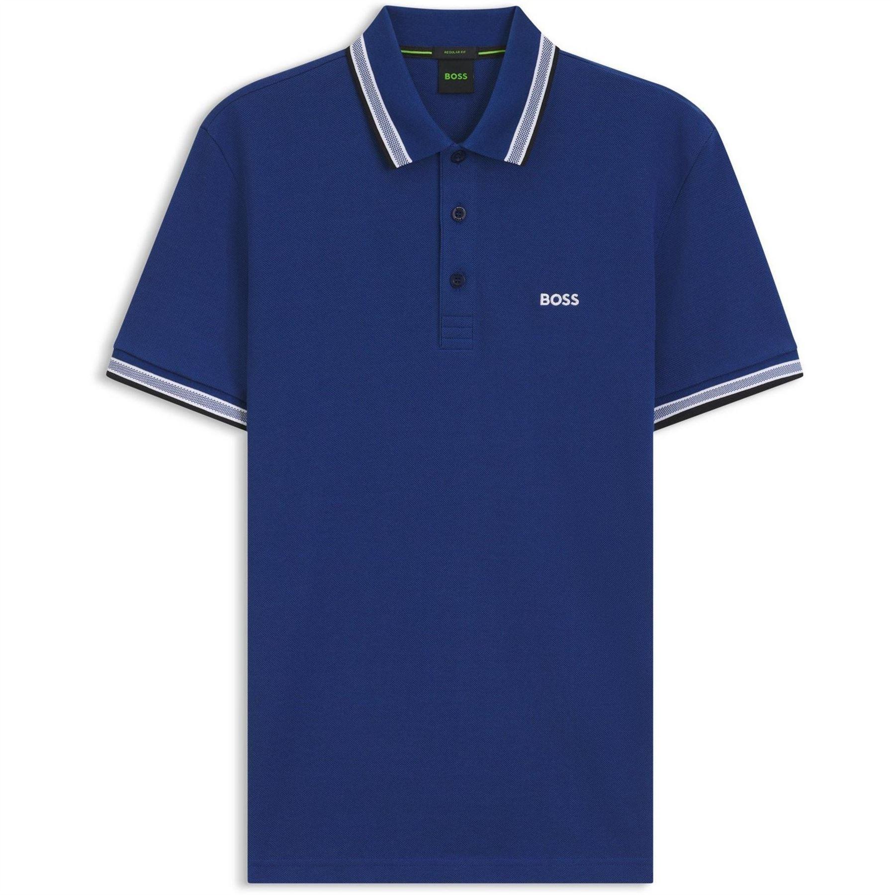 Boss Mens Paddy Contrast Tipped Polo Shirt