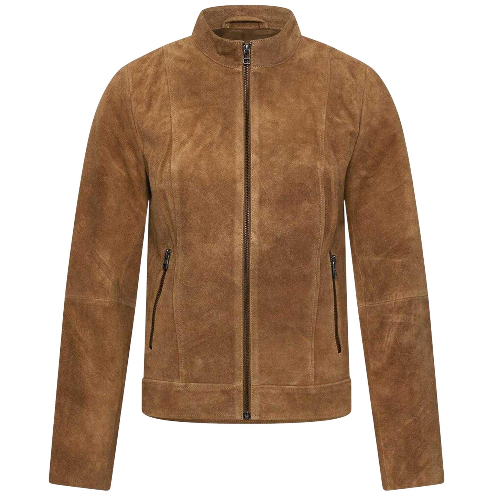 Elle Womens/Ladies Moto Suede Jacket