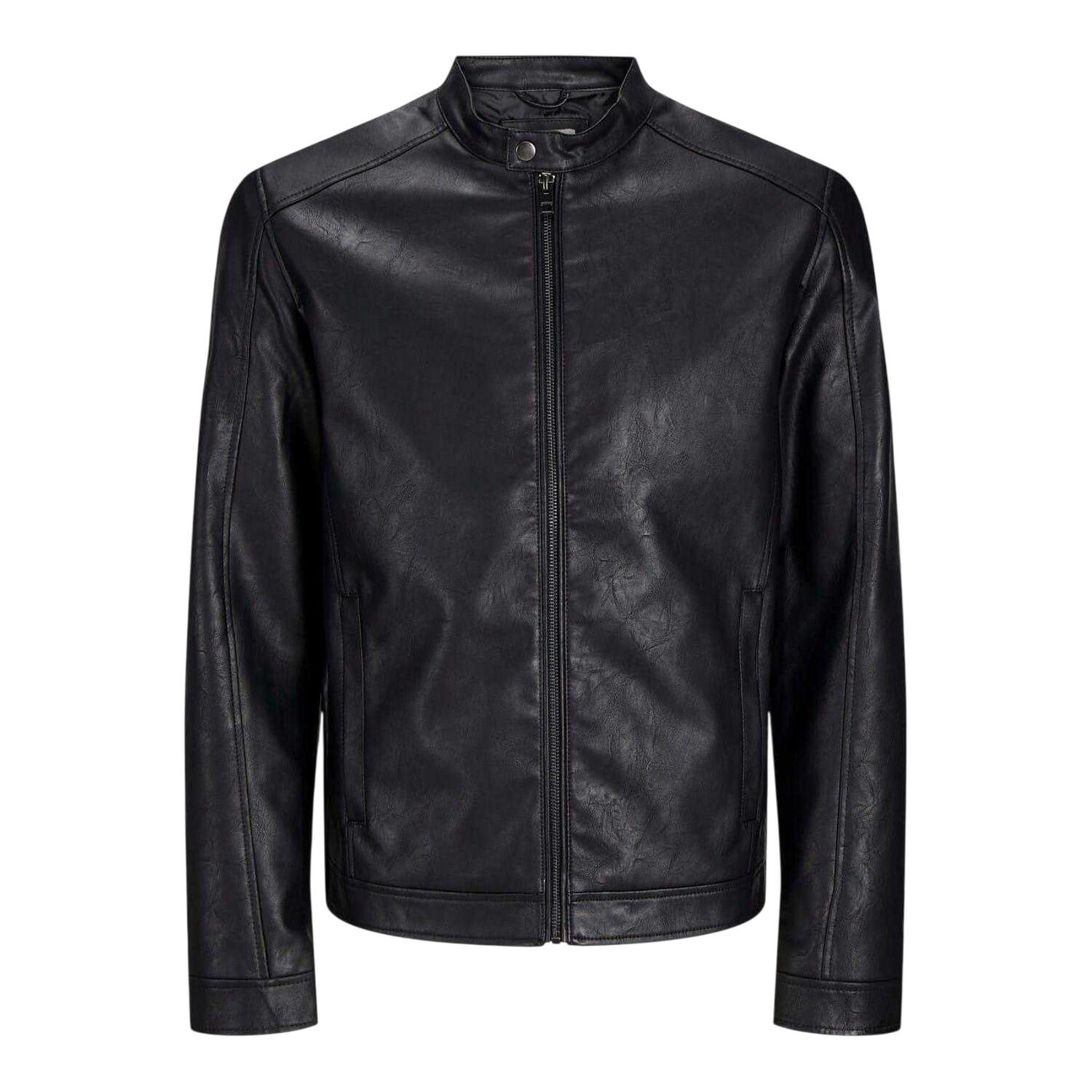 Jack And Jones Mens PU Plus Biker Jacket