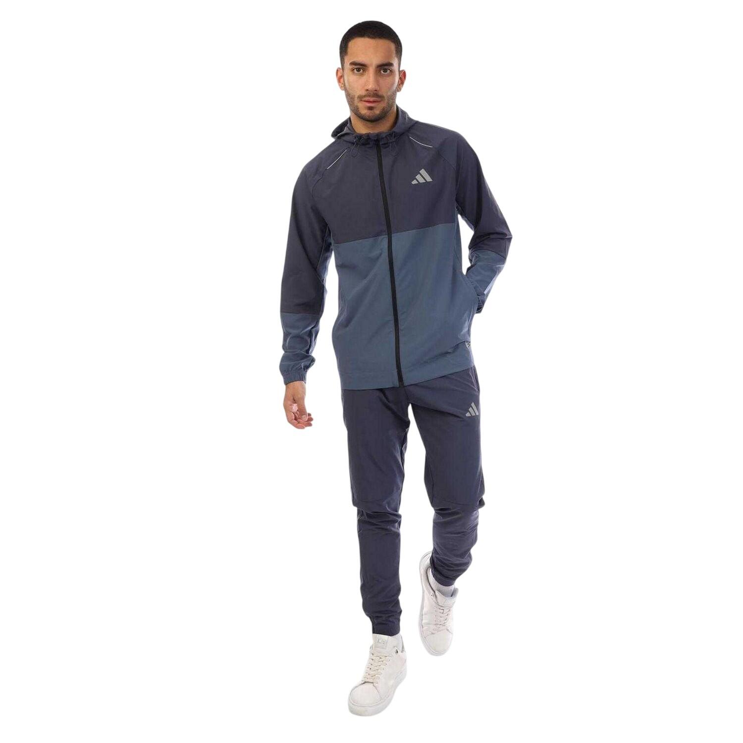 Adidas Mens Logo Climacool Woven Hooded Jacket