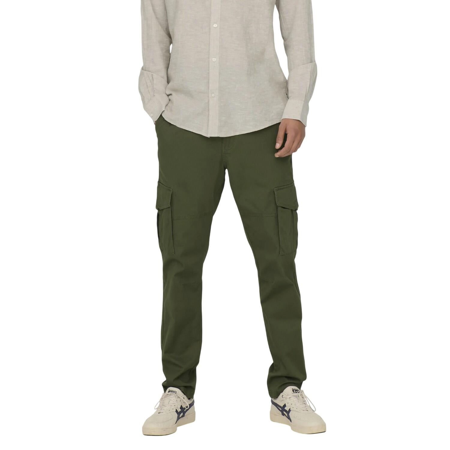 Only Mens Dean Regular Cargo Trousers