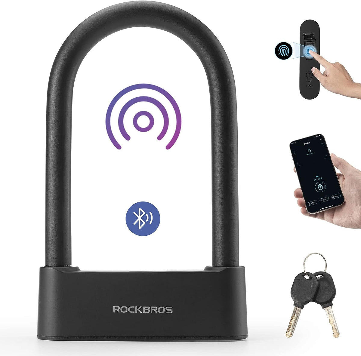 Portable U-shaped smart lock