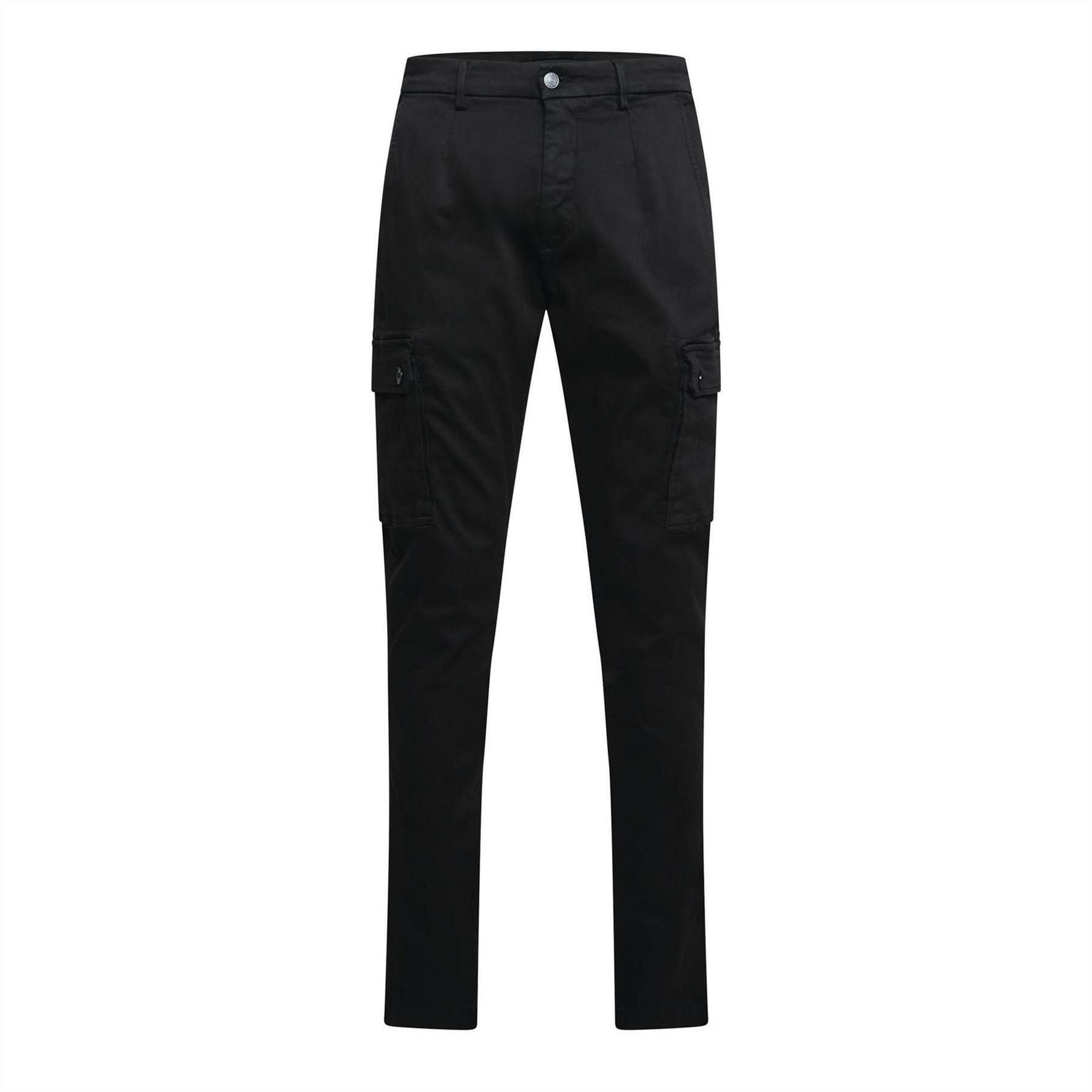Replay Mens Cotton Denim Slim Cargo Trousers