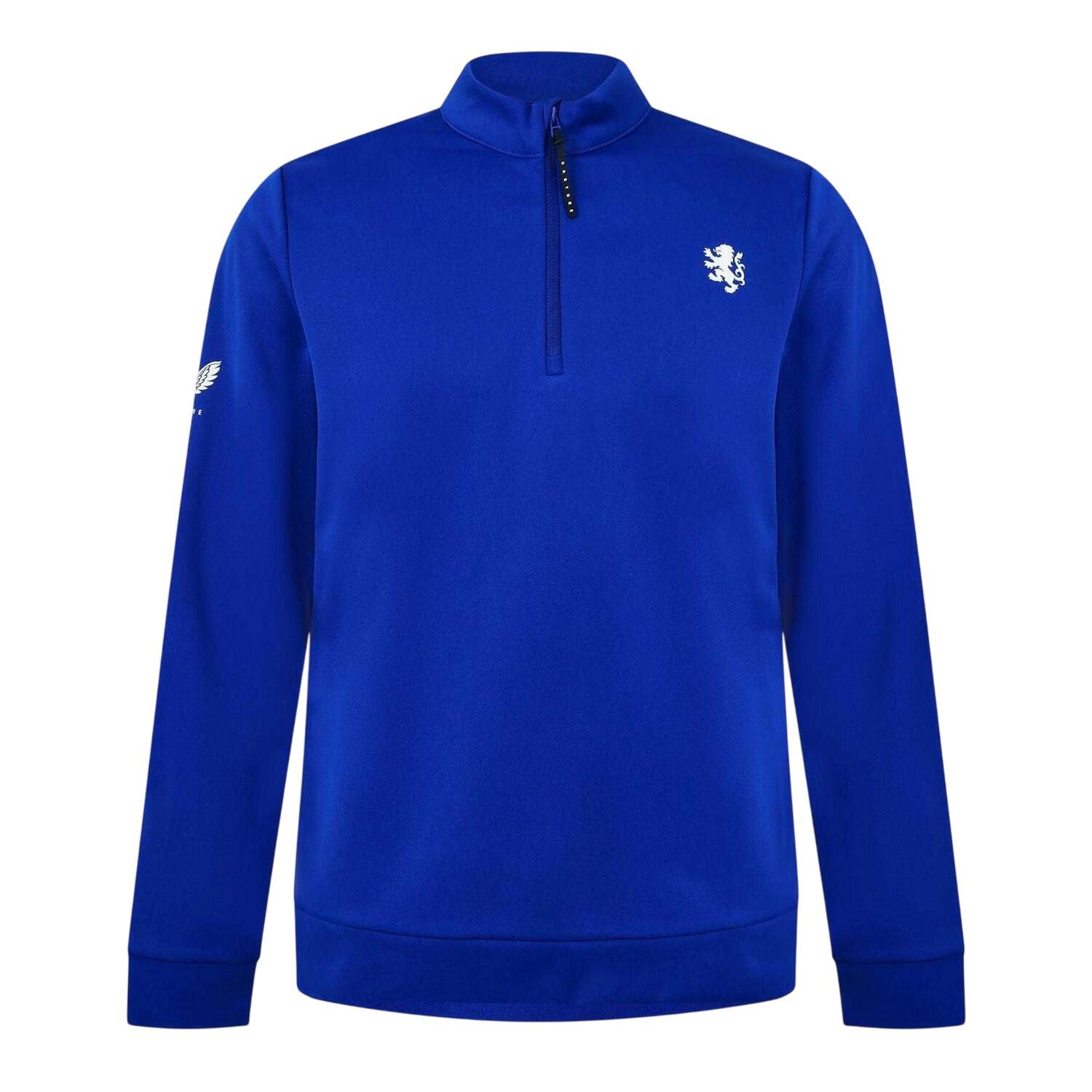 Castore Mens Rangers FC Quarter Zip Long-Sleeved Fleece Top