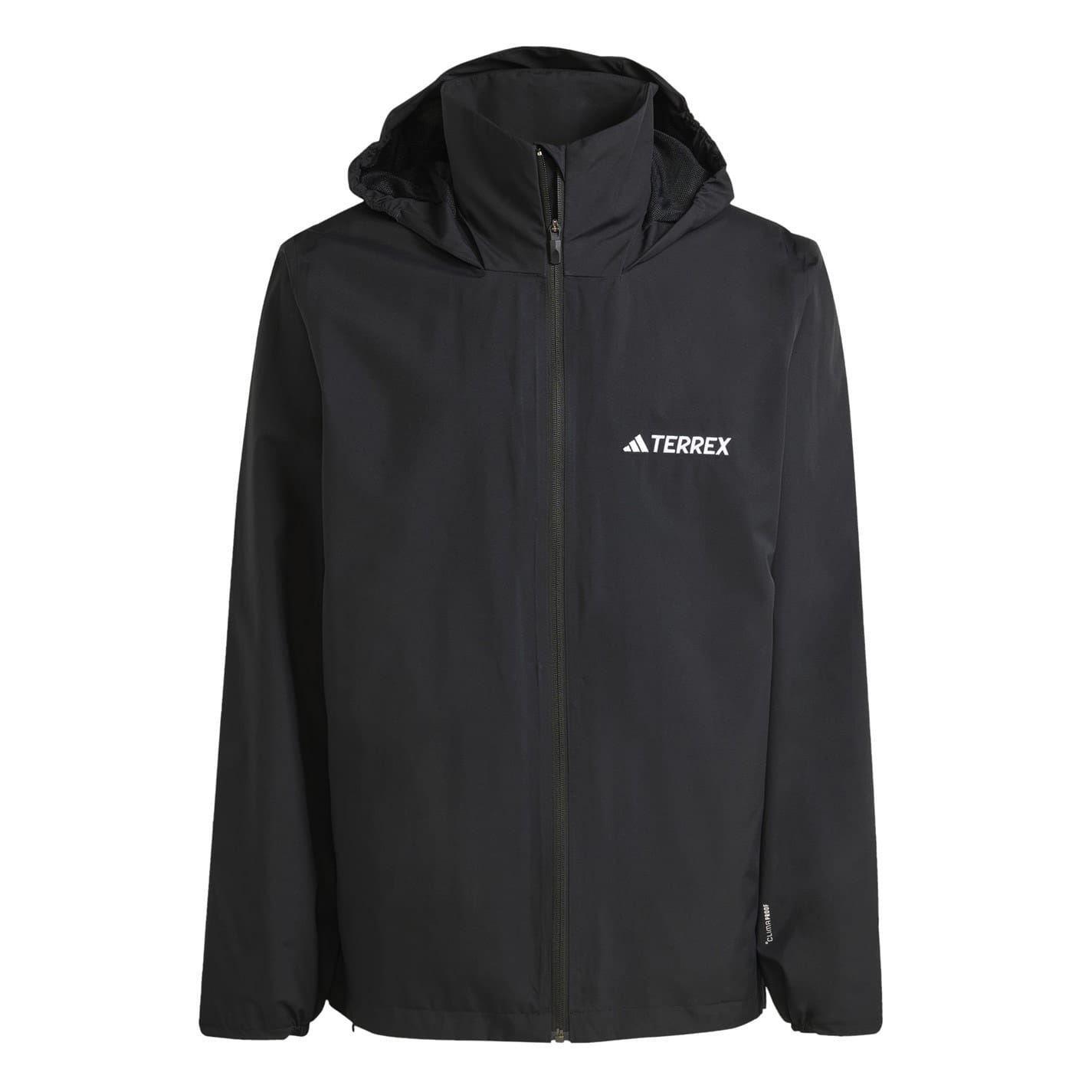 Adidas Mens Terrex Logo 2 Layer Raincoat