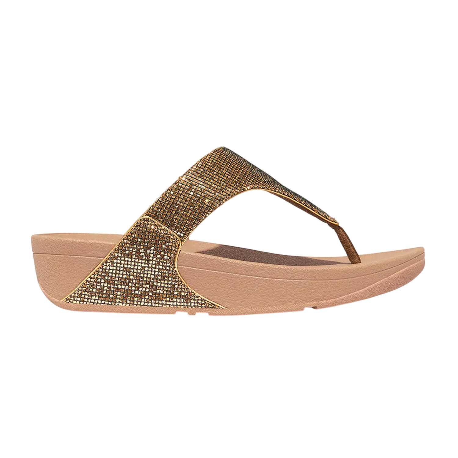 Fit Flop Womens/Ladies Lulu Glitterball Toe Post Wedge Sandals