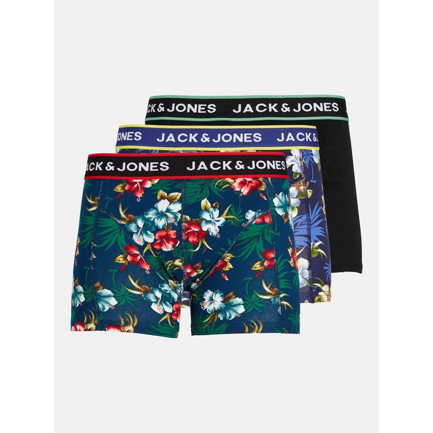 Jack And Jones Mens Floral Swimming Trunks (Pack of 3)
