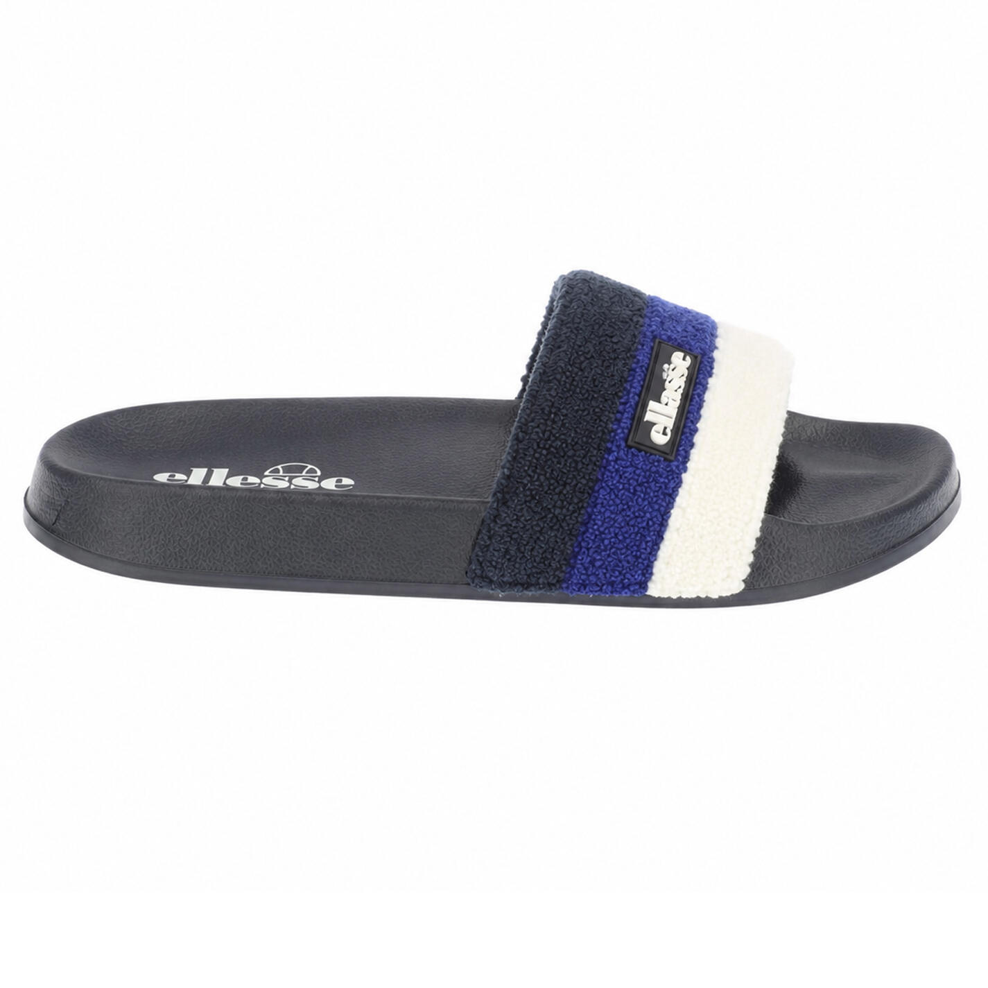 Ellesse Mens Triple Stripe Terrycloth Open Toe Slides