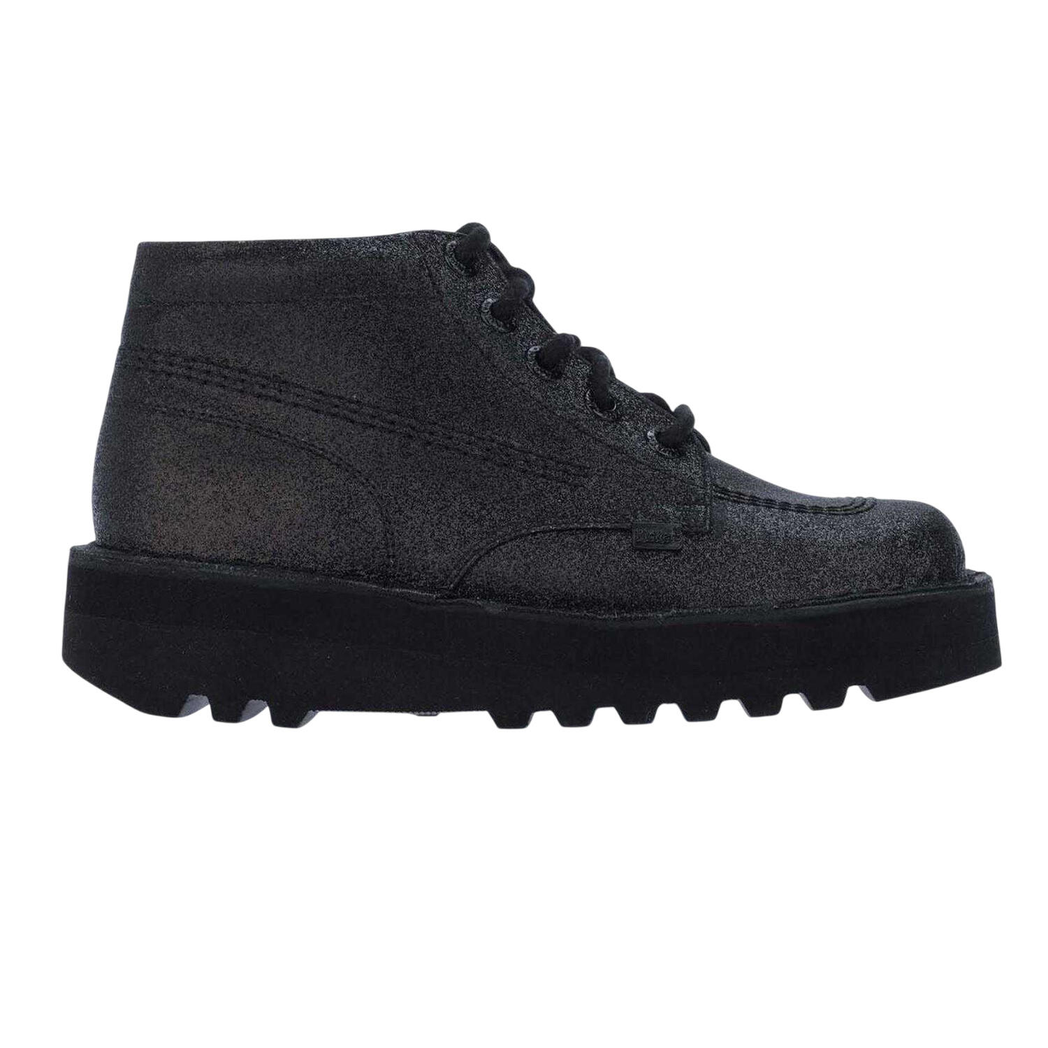 Kickers Womens/Ladies Hi Stack Glitter Leather Boots
