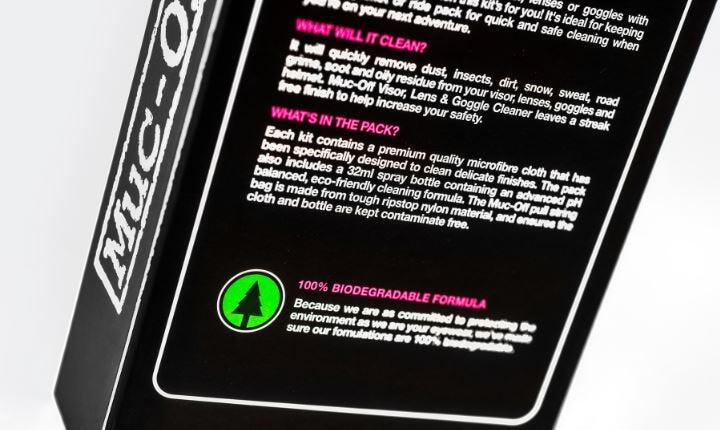 Muc-Off Cleaning Wipes Helmet, Visor & Goggle Cleaning Kit Spray & Micro Cloth 3/6