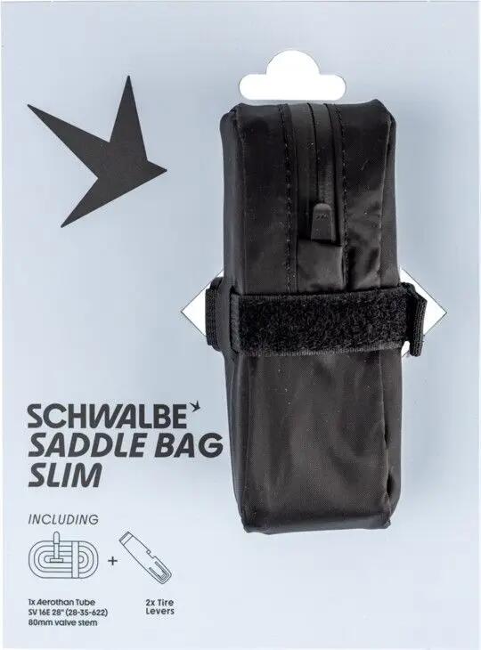 Bolsa de sillín Schwalbe Slim + cámara Aerothan 700x28/35 mm (Presta 80 mm) + 2 5/5