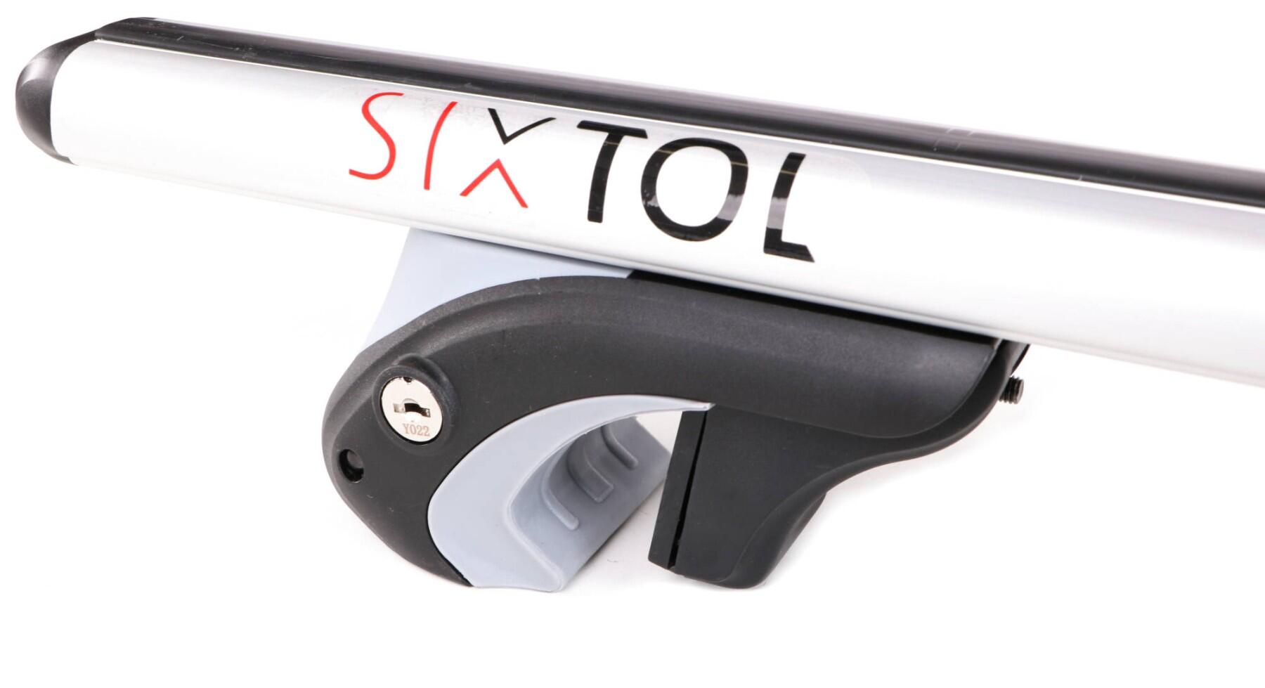 Příčný nosník se zámkem hliníkový ROOF RACK 120cm, nosnost 90kg SIXTOL 3/6