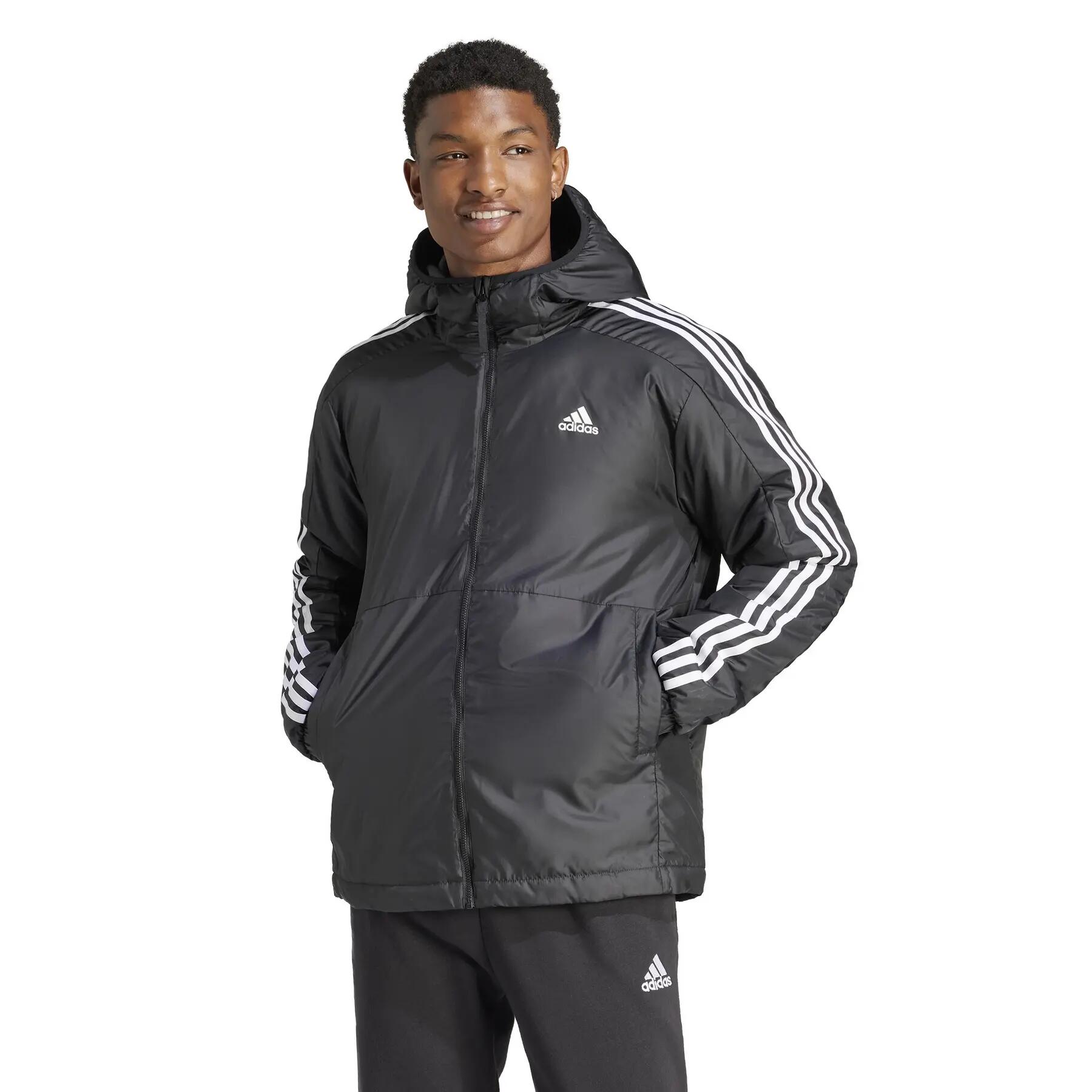Kurtka Essentials 3-Stripes Insulated Hooded 2/6