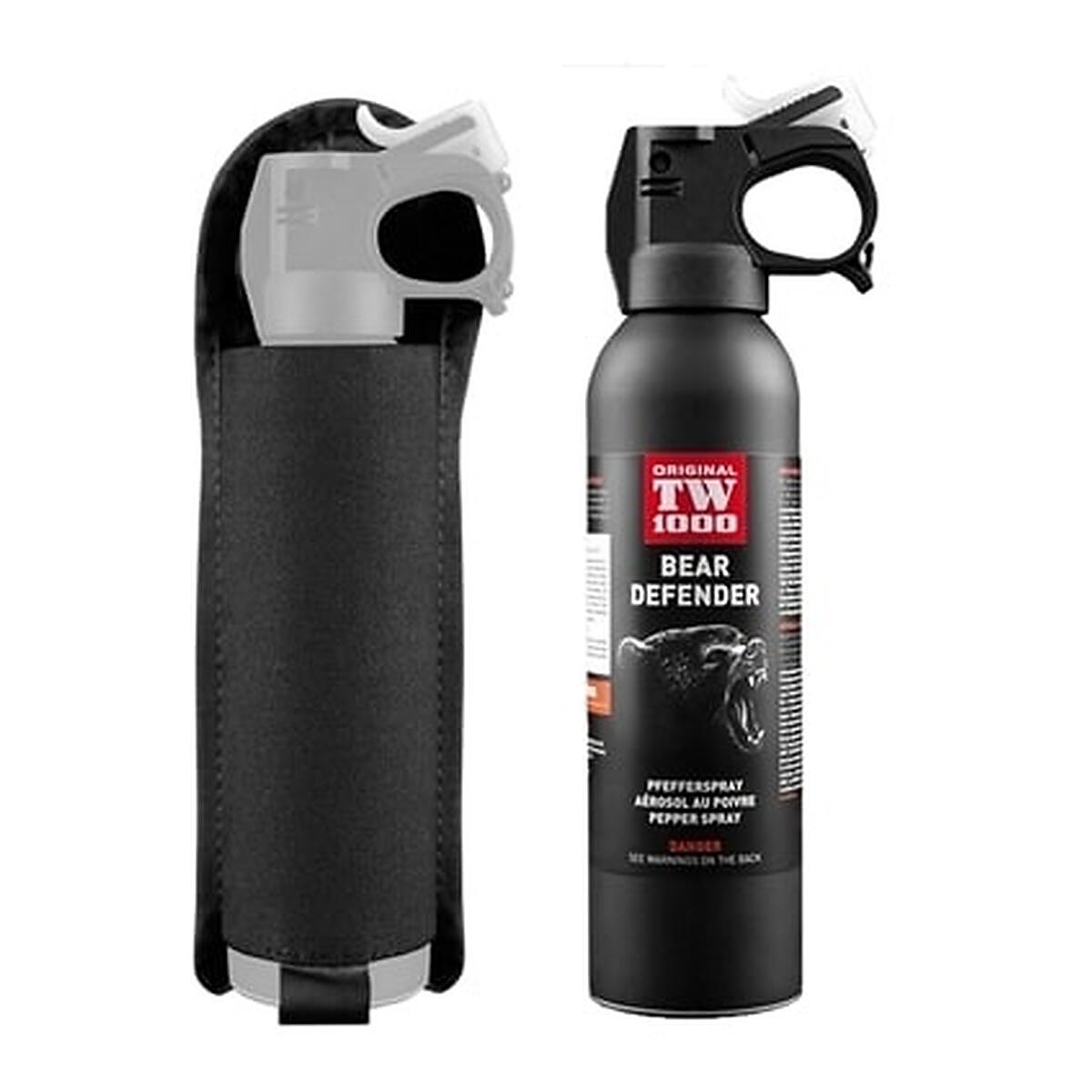 Kit impotriva ursilor, spray cu piper Bear Defender TW1000, si husa