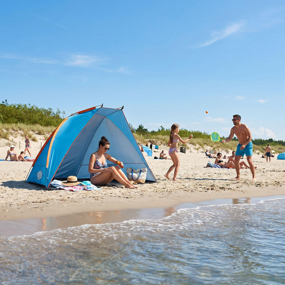 NILS CAMP NC8030 Strandzelt XXL mit UV-Schutz für Familien 10/13