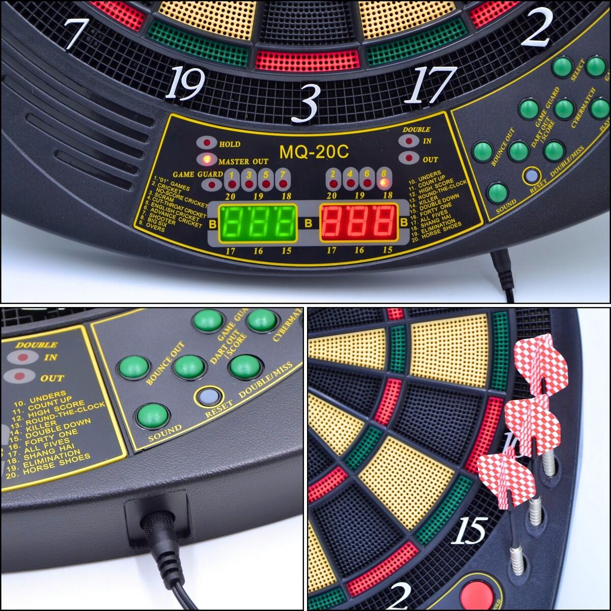 Dart elektroniczny Best Sporting 20 gier 2 liczniniki LED z lotkami 3/4