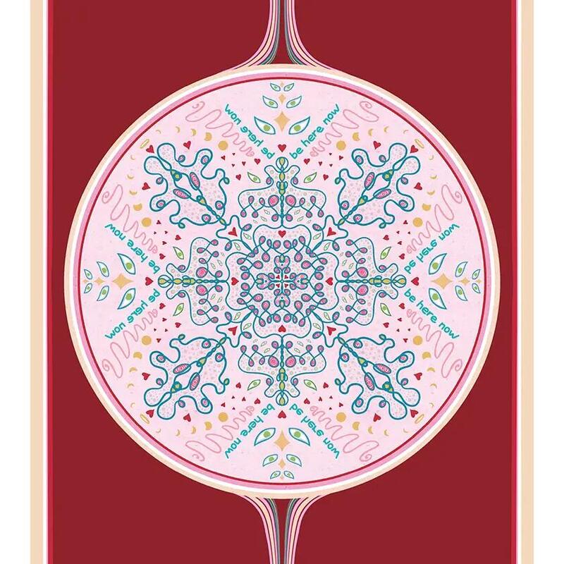 Mandala Serisi 4.1 mm Be Here Now Doğal Kauçuk Kaydırmaz Yoga Matı