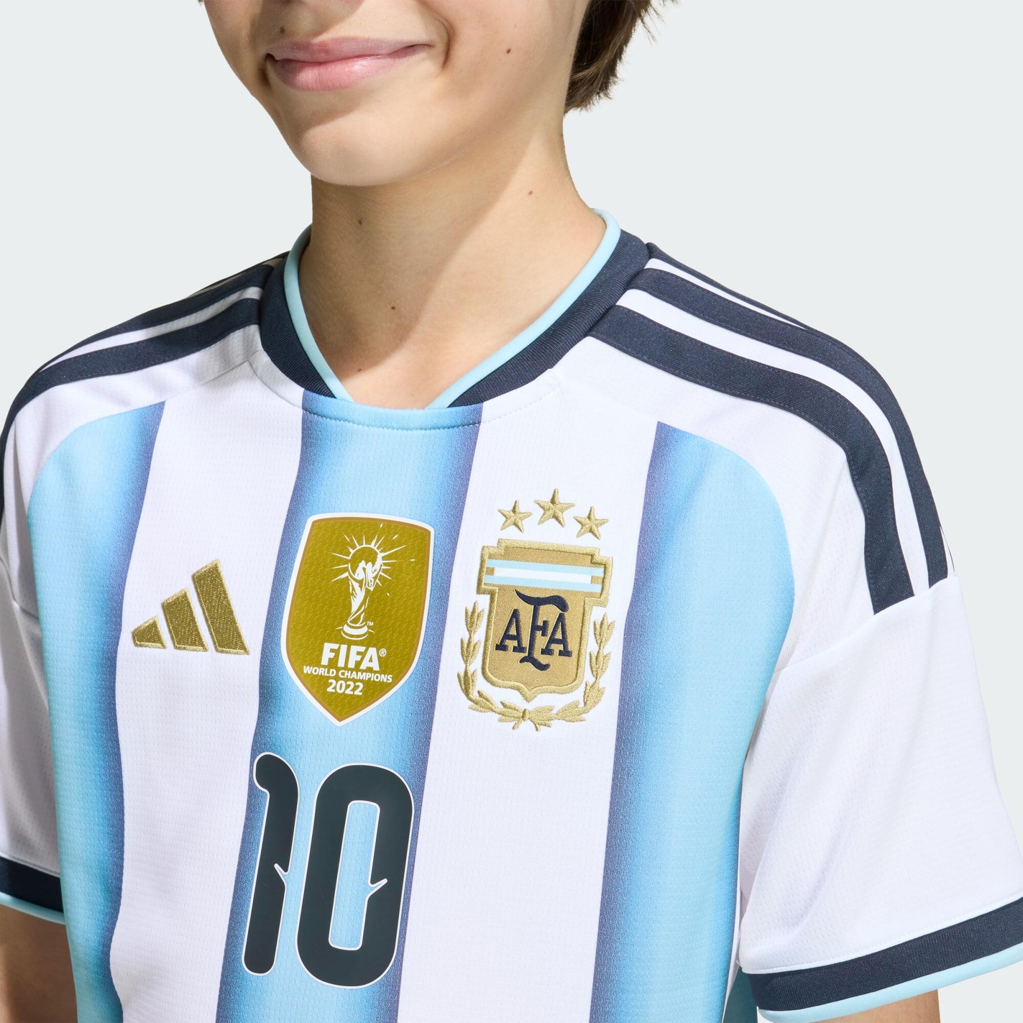 Dziecięca koszulka domowa Argentyna 26 Messi 4/7