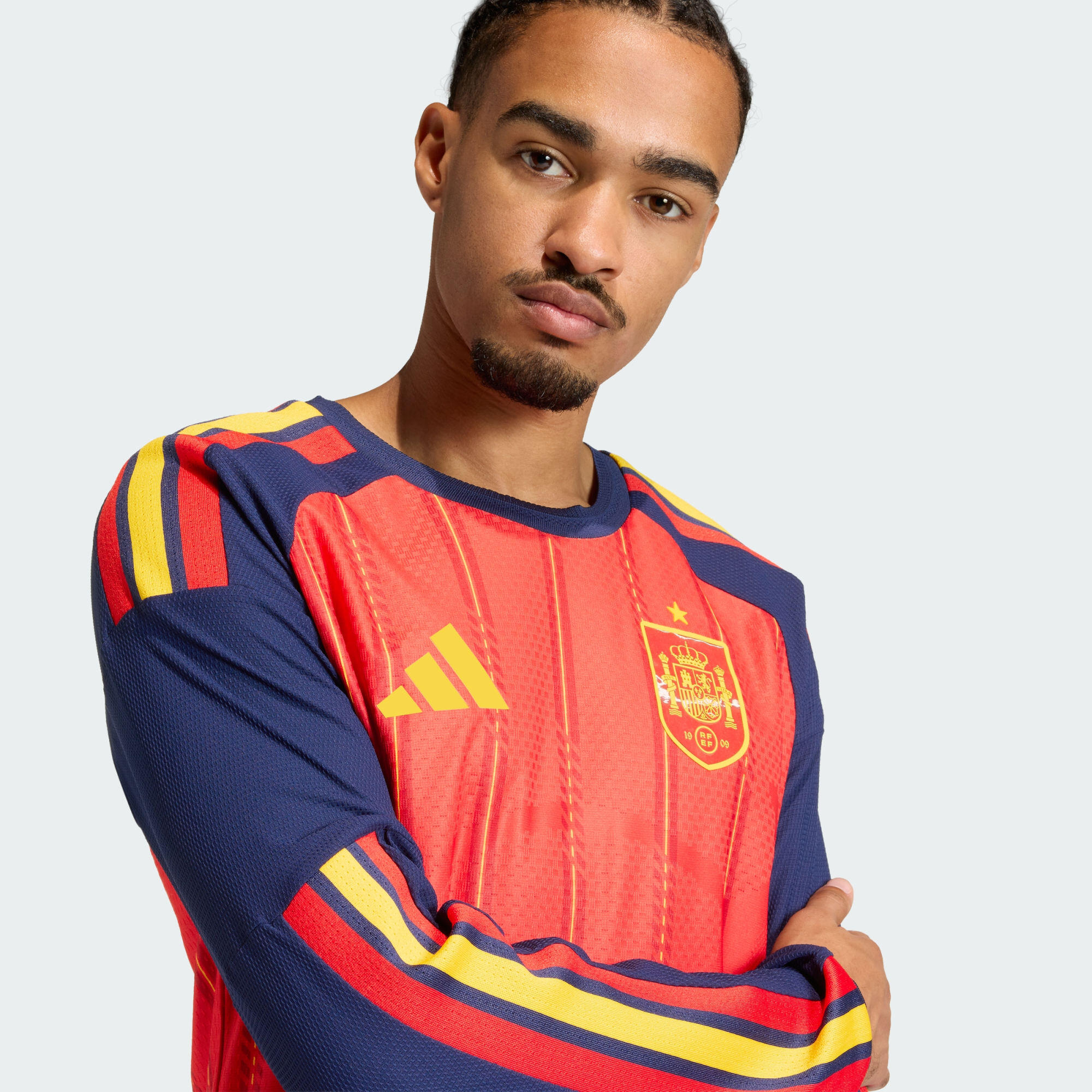 Camisola Principal Oficial de Manga Comprida 26 da Espanha 5/7