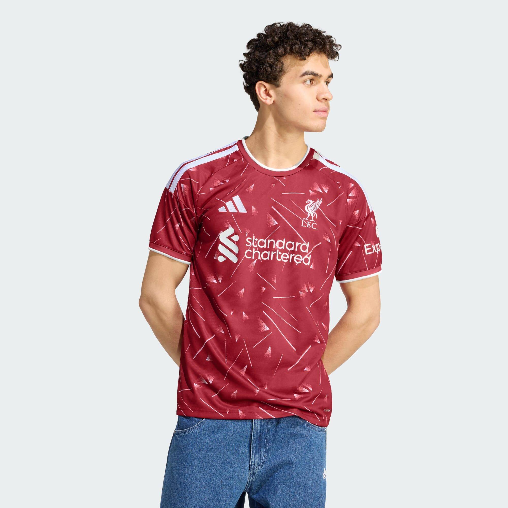 Adidas LFC H JSY Men Football Jerseys Burgundy -  3