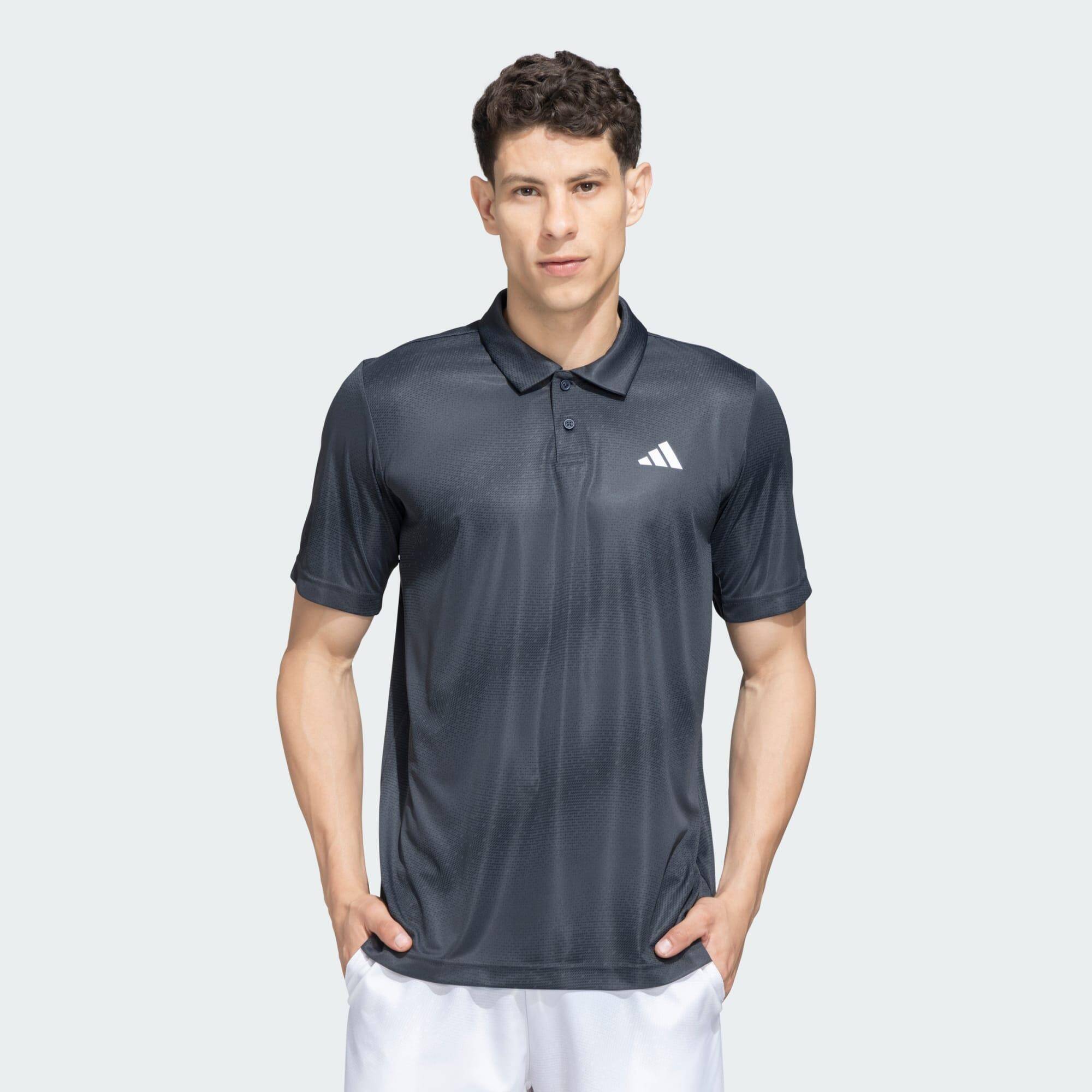 Adidas CLUB GRAPH POLO Men Tennis Polo Shirts Grey -  1