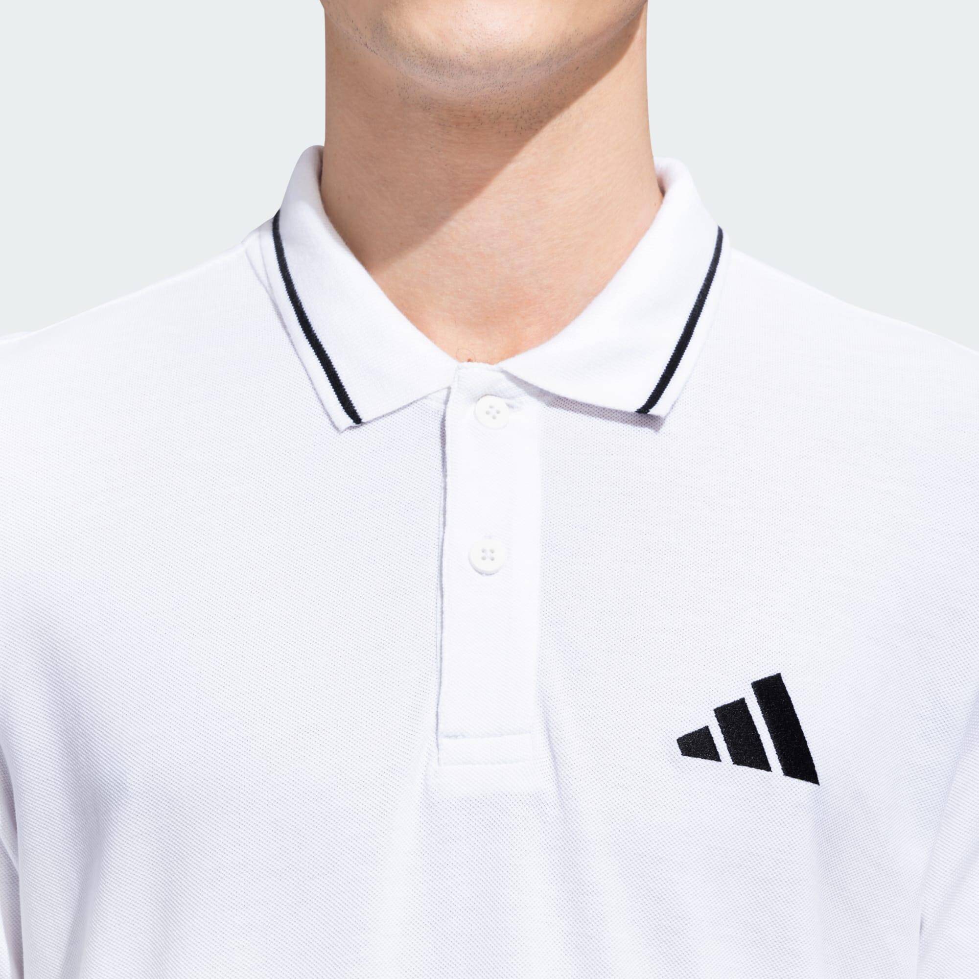 Adidas M SL PQ PS Men Sportswear Polo Shirts White -  4