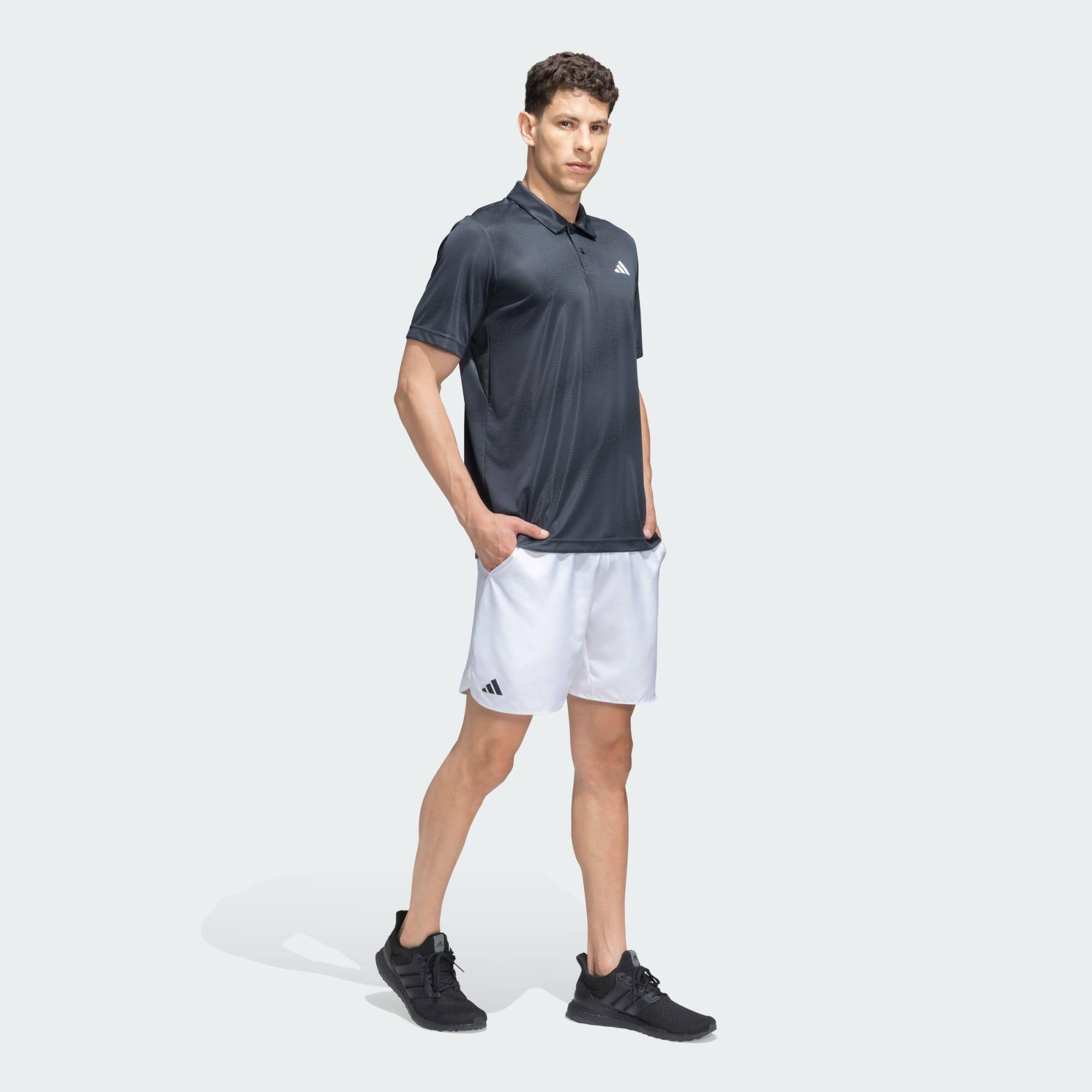 Adidas CLUB GRAPH POLO Men Tennis Polo Shirts Grey -  4