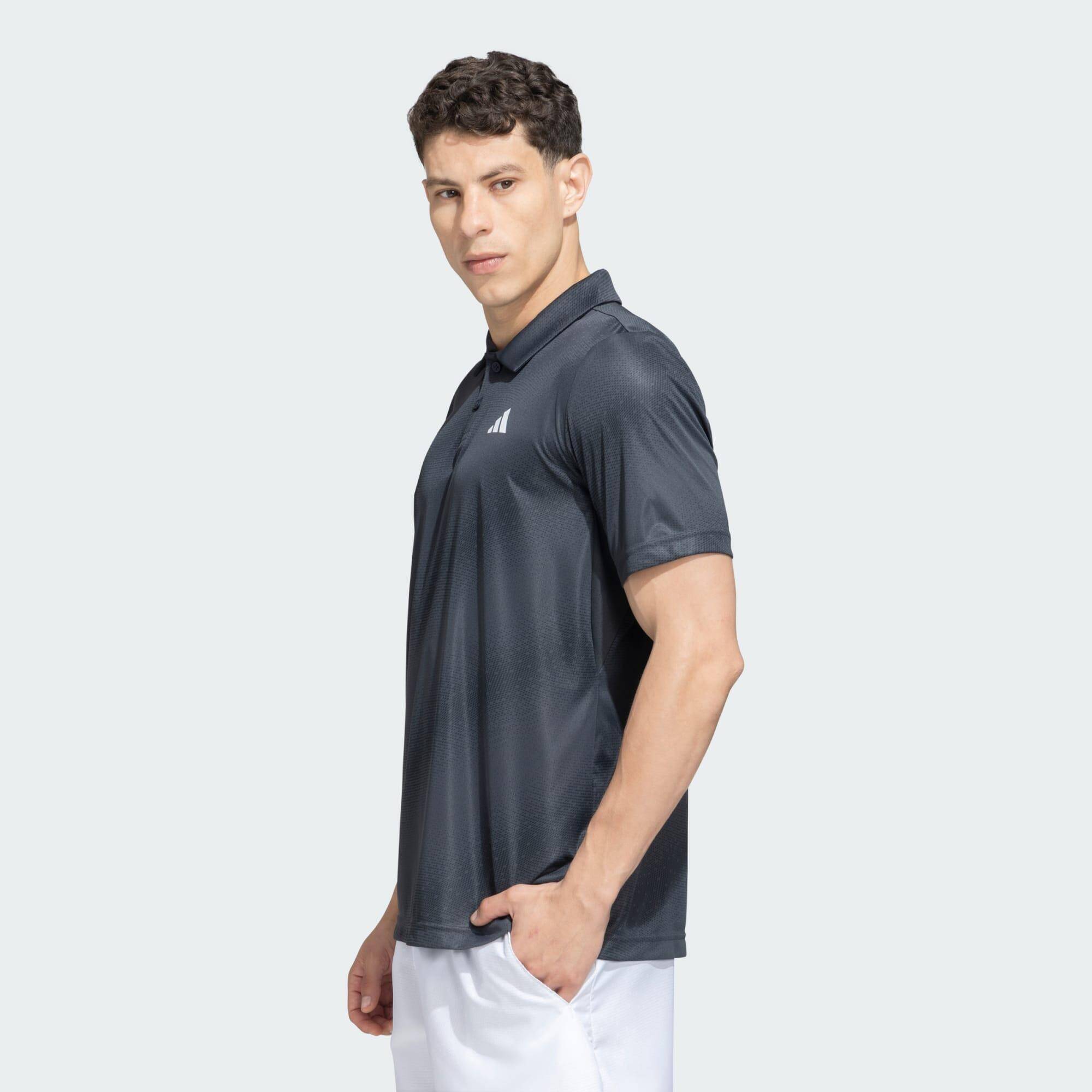 Adidas CLUB GRAPH POLO Men Tennis Polo Shirts Grey -  3