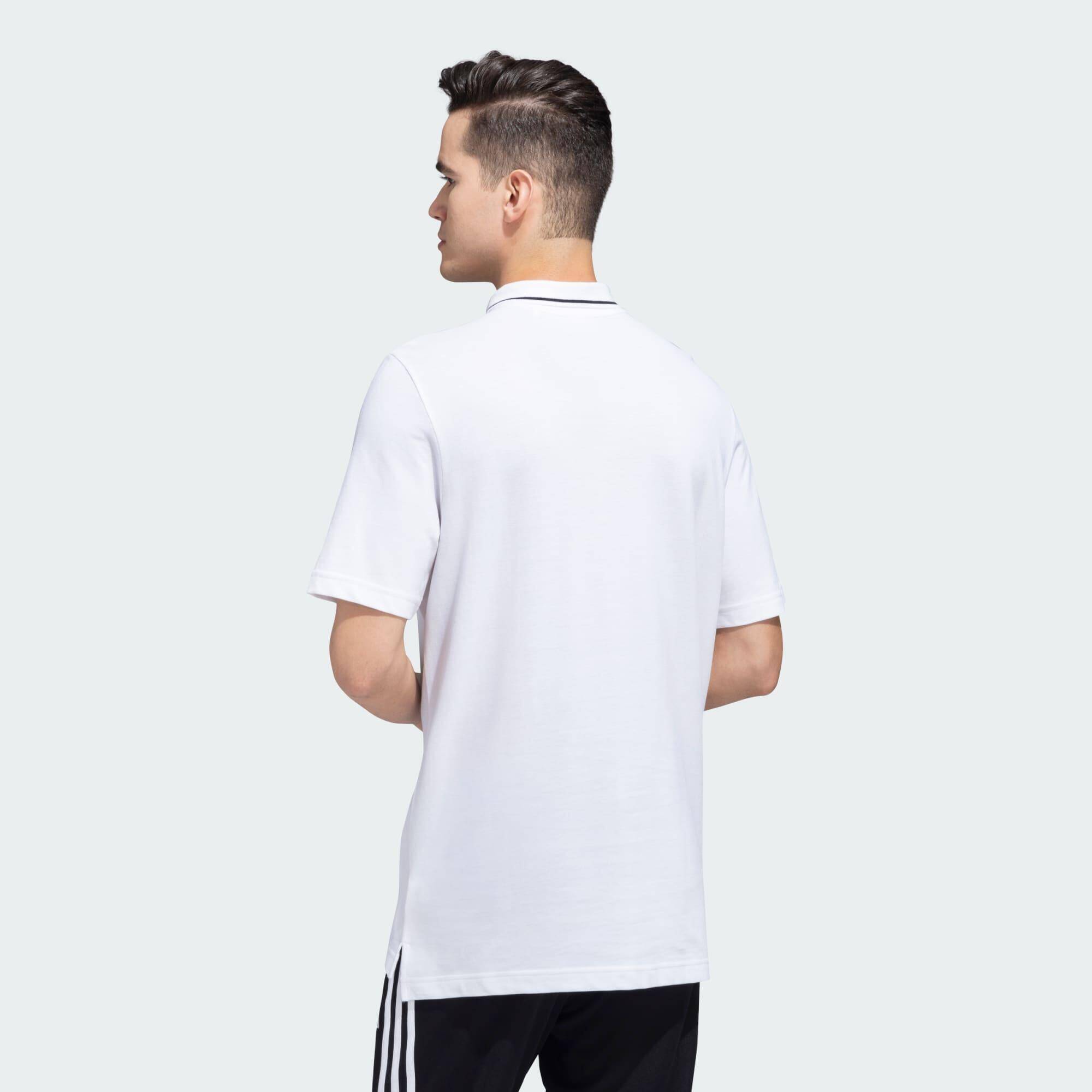 Adidas M SL PQ PS Men Sportswear Polo Shirts White -  2