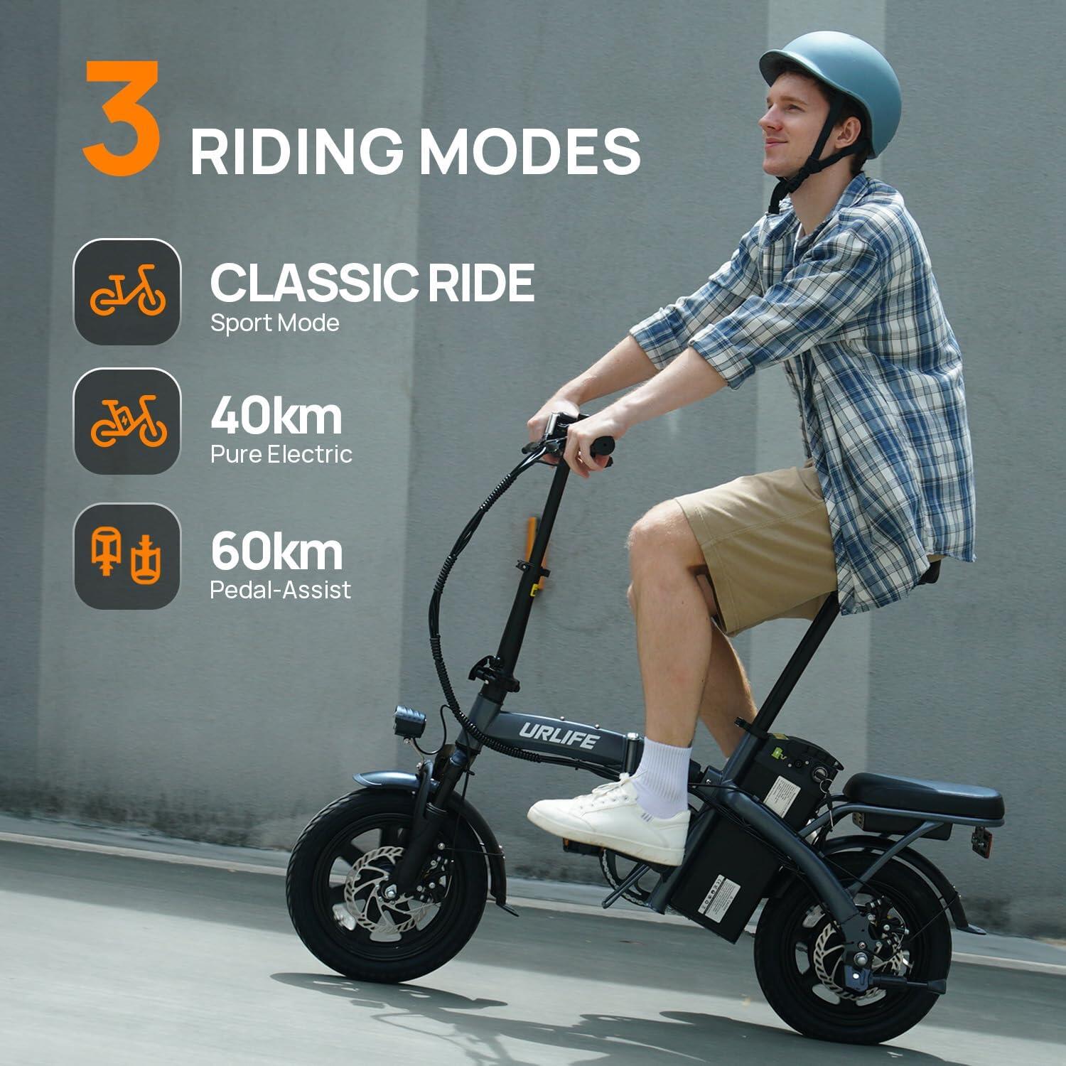 Bicicleta eléctrica para adultos URLIFE F1L Batería 48V 7.5AH 13/15
