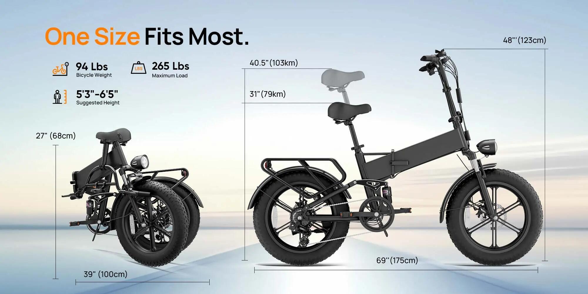Bicicleta elétrica dobrável adulto URLIFE T5, rodas 20" monobloco. 9/15