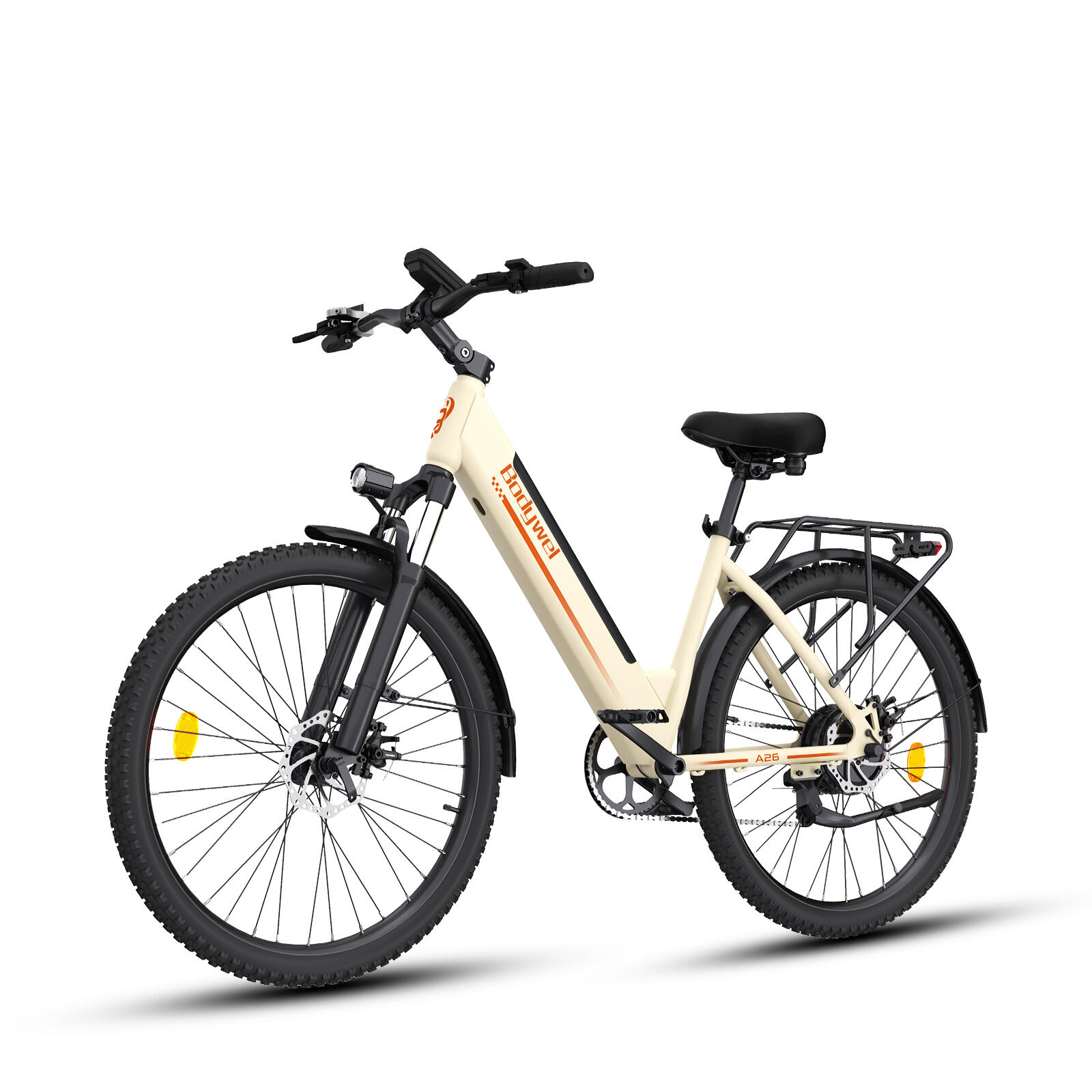 BODYWEL Elektrické kolo A26 s 36V13Ah baterií, 26" plášti a převodovkou Shimano 7-speed.