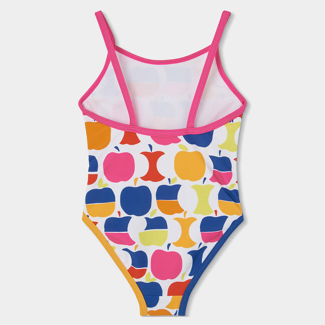 Bañador para niña con estampado de manzanas y protección solar UPF50+ 2/4