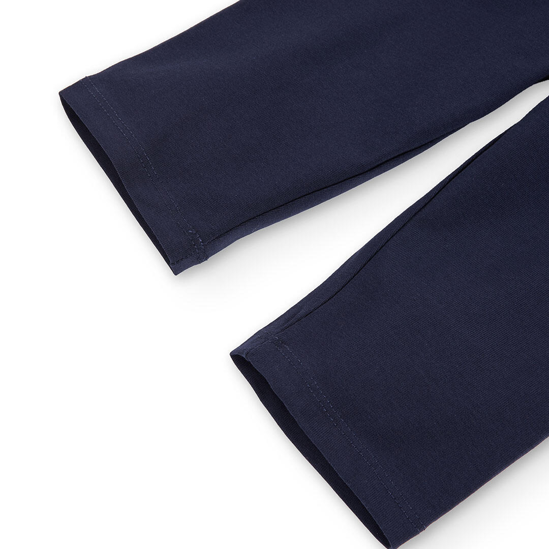 Leggings pirata de algodón elástico para niña, azul marino 4/4