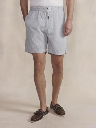 Bermuda - Casual - Homme - Ceinture élastiquée, poches - CLEMIBER - Bleu marine