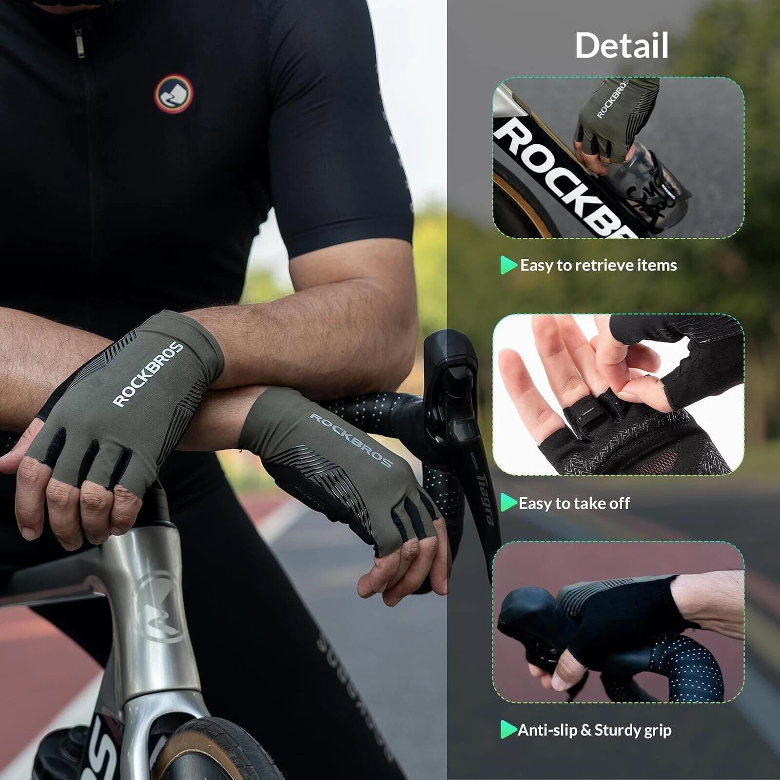 ROCKBROS Halbfinger-Fahrradhandschuhe 3/5
