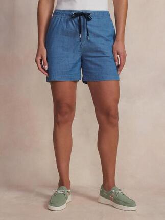 Bermuda - loisirs - Femme - Ceinture élastiquée - MANDYBER - Bleu