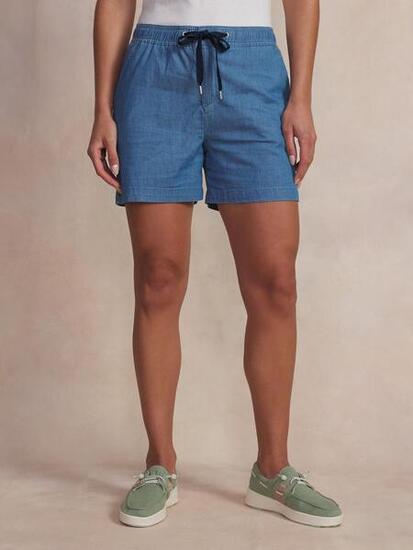 Bermuda - loisirs - Femme - Ceinture élastiquée - MANDYBER - Bleu
